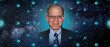 Image - Michael Dine and a background of stars 